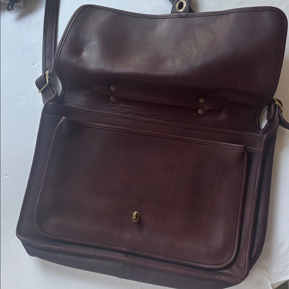 Vintage 80s 90s Coach Crossbody Messenger Satchel Briefcase Bag Office Laptop - Picture 13 of 17